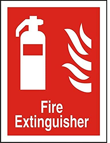 Seco Extintor y señal de incendios, 150 mm x 200 mm, vinilo autoadhesivo