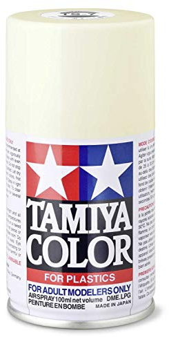 TAMIYA 85007 TS-7 Racing-Weiss glänzend 100ml - Sprühfarbe für Plastikmodellbau, Modellbau und Bastelzubehör, Sprühfarbe für den Modellbau, Weiß, 75 Milliliters