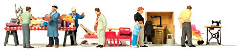 Preiser 10623 H0 Flohmarkt (4)