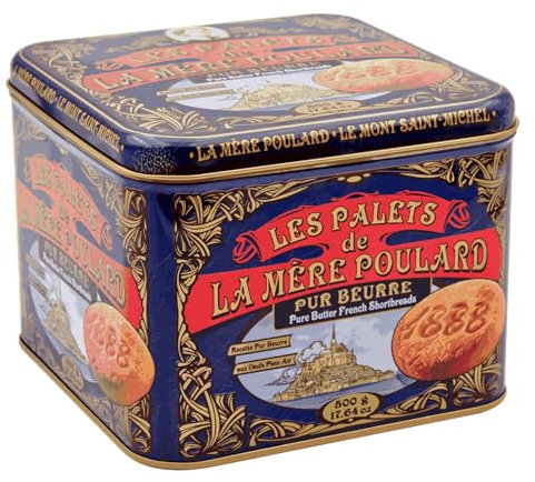 LA MÈRE POULARD, galletas tipo palets de mantequilla pura, lata de 500g