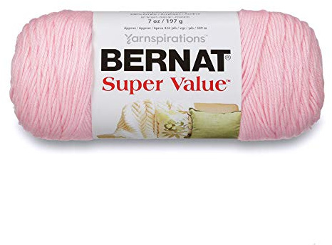 Bernat Super Value Solid Yarn-Baby Pink