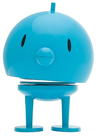 Hoptimist Bumble Wackelfigur & Glücksbringer, Skandinavische Deko Figuren für Wohnzimmer, Schreibtisch, Büro, Bürodeko & Lustige Kleine Geschenke, 10 x 10 x 15 cm, Large, Türkis