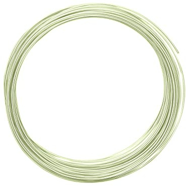 Vaessen Creative Basteldraht und Schmuckdraht 10 m x 1 mm Apple Green – Flexibler Draht zum Basteln für Blumenkranz, Scmuckherstellung und Modellbau