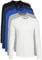 Lower East Men's LE133 Long-Sleeved Shirt, Black/Dark Blue/Royal Blue/Light Grey Heather/White, XL (Pack of 5)