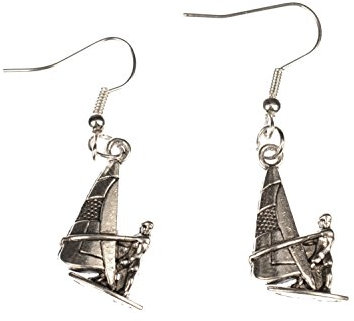 Miniblings Surfer Ohrringe Hänger Windsurfer Windsurfen Surfing Surfbrett - Handmade Modeschmuck I Ohrhänger Ohrschmuck versilbert