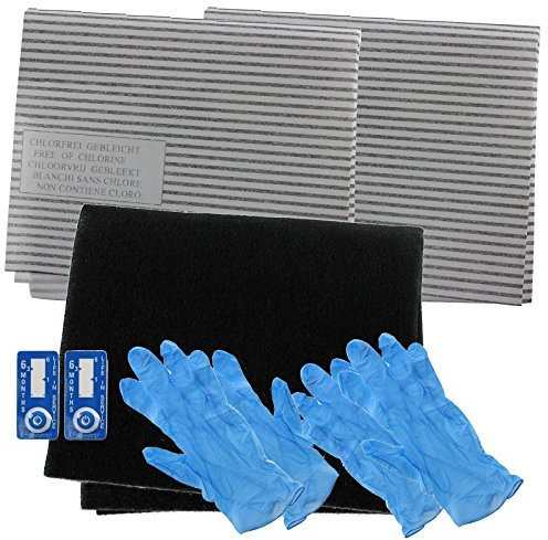 SPARES2GO Universal Cooker Hood Carbon Grease Filter Complete Kit for Complete Kitchen Extractor Fan Vent