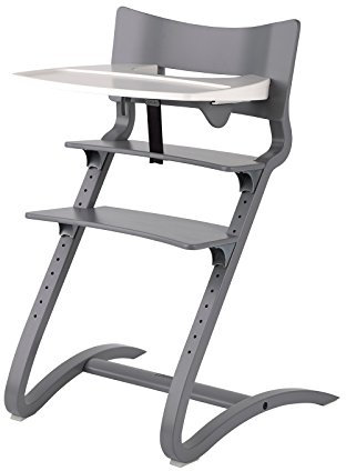 grau - Leander Hochstuhl inkl. Babybügel und Tablett