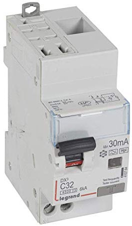 410764 Legrand Disjoncteur différentiel 32A type F 30mA - DX³4500 1P+N