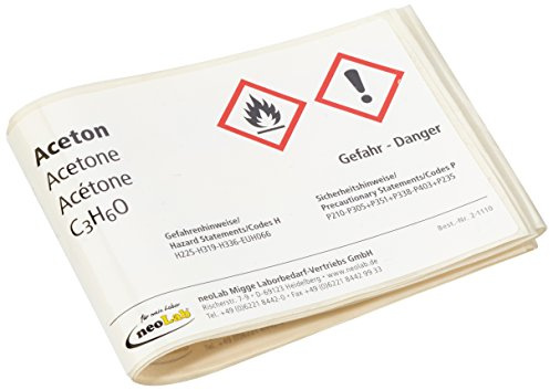 neoLab 2-1110 Flaschen-Etiketten Aceton (10-er Pack)