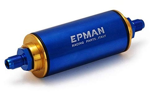 Racing Ready Inline Fuel Filter AN6 con 100 micron Element