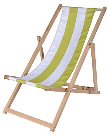 Eichhorn 100004546 - Kinder-Sonnenstuhl, Stoff mit UV-Beschichtung, Sitzbreite 30cm, verstellbar, bis 40 kg belastbar, Buchenholz