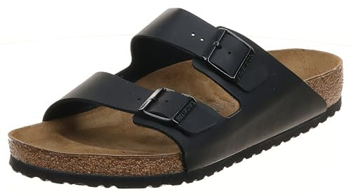 Birkenstock Arizona, Sandali Unisex Adulto, Nero (Schwarz), 35 (Stretto)