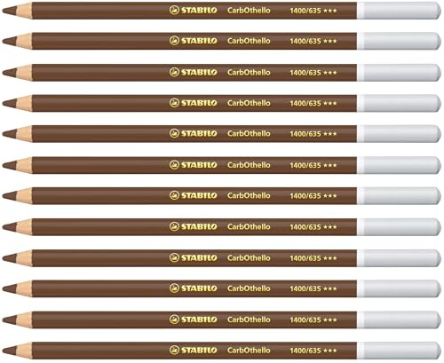 STABILO CarbOthello - Chalk-Pastel Pencil | Pack of 12 - Bister