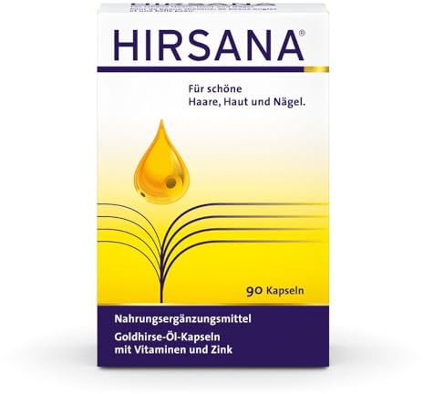 HIRSANA Goldhirse-Öl-Kapseln für schöne Haare, Haut und Nägel, 90 St. Kapseln