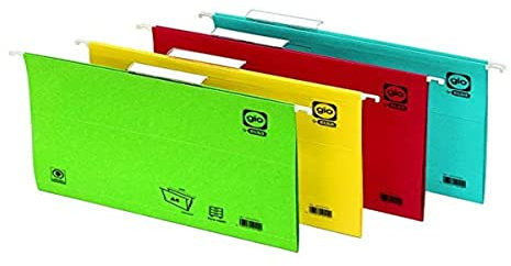 Ybarra 400021957 – Box of 25 Suspension Files V, Viewfinder Top, Folio, Spine, Green, 1 Unit