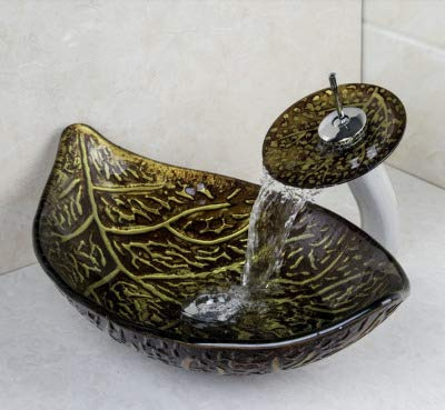 Gowe NEUF à la main Peinture pour verre Lavabo Robinet à l'eau et