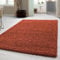 Carpetsale24 Shaggy Hochflor Teppich, 80x250 cm, Terrakotta, weich, flauschig, modern, einfarbig, Für schmale Räume oder Küche, für Wohnzimmer Schlafzimmer Flur