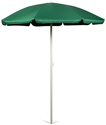 PICNIC TIME 5.5 Ft Portable Beach Umbrella, Lightweight UV Protection Sunshade with Tilt Pole & Carry Bag, Outdoor Canopy Umbrella for Beach, Sand, Pool, Patio, Camping, Travel, or Backyard Shade, (Hunter Green)