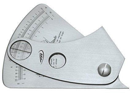 HELIOS-PREISSER 0595251 Schweißnahtlehre, Rostfrei 0,1 mm