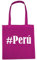 Reifen-Markt Tasche #Perú Größe 38x42 Farbe Pink Druck Weiss