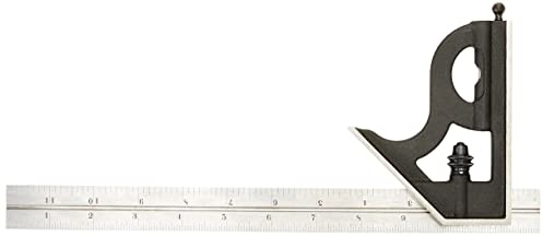 Starrett 11H-12-4R Combination Square With Cast Iron Head And Black Wrinkle Finish