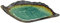 Happy Sales HSDS-TQOELF Kosui Türkisgrüne Blätterteller, 20,3 x 13,3 cm, Steingut, Türkis