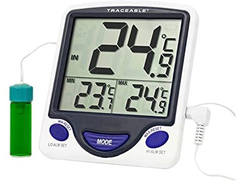 Control rückverfolgbarem 4648 Jumbo Display Impfstoff Thermometer mit 5 ml Runde Flasche,-50 °C bis 70 °C (-58 °F bis 158 °F) Reichweite, 0,1 ° Auflösung