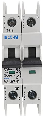 Eaton MCB Leitungsschutzschalter Typ C, 2-polig 6A 240 → 415V, Abschaltvermögen 10 kA xEffect