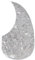 IKN Akustikgitarren-Schlagbrett Komma Form 3M Selbstklebende Zelluloid Material Kratzplatte, White Pearl