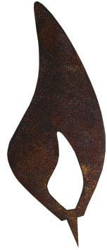 Flamme Edelrost - verschiedene Größen zum Kerzen basteln (20 cm)
