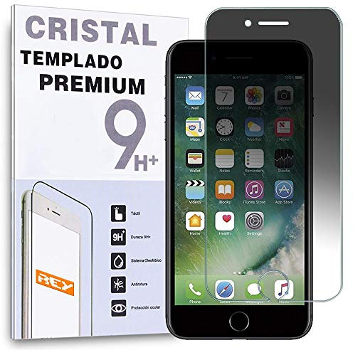 REY Protector de Pantalla Anti ESPÍA para iPhone 6 Plus - 6S Plus 5.5, Cristal Vidrio Templado Premium