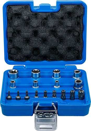 BGS 5023 | Bit- und Steckschlüssel-Satz | E-Profil/T-Profil (für Torx) | 17-tlg. | T-Profil (für Torx) mit Bohrung | Chrom-Vanadium-Stahl | Bits, Steckschlüssel-Einsätze, Bit-Adapter