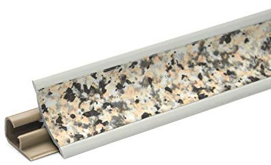 DQ-PP 3m WINKELLEISTE | Granit | 23 x 23mm | PVC | GRATIS Schrauben | Küchenleiste Arbeitsplatte Abschlussleiste Leiste Küche Küchenabschlussleiste Wandabschlussleiste Tischplattenleisten