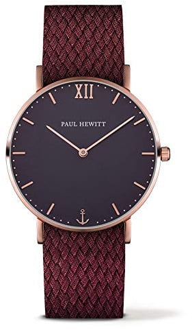 Paul Hewitt Unisex ErwachseneArmbanduhr Analog Quarz Nylon PH-SA-R-St-B-19S