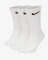 Nike Damen Value Cotton Unisex Crew-trainingssocken (3 Paar), Weiß, S EU
