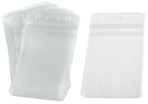 sourcingmap Lot de 10 supports Business Carte d'identité Badge vertical en plastique souple