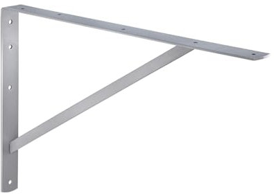 Gedotec Schwerlastwinkel ATHENA 1 Stück Regalwinkel I Tiefe 400 mm I Schwerlastkonsole Silber I Wandhalterung Regal Tragkraft 300 kg I Winkel Metall massiv | Regalträger | Wandmontage Konsole