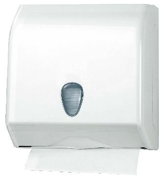 Falthandtuchspender, Papierspender Kunststoff weiß bis 500 Blatt