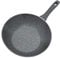 Schallen Anthracite Grey Kitchen Cookware Non Stick Frying Pan Saucepan Cooking Stock Pot Full Pan Set with Soft Grip Handles (Black Soft Handle, Wok - 28cm)