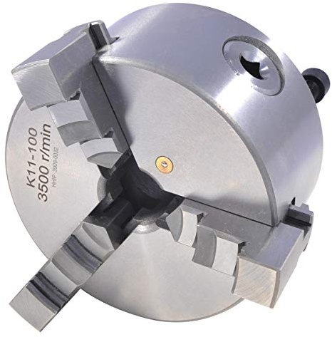 HHIP 3900-0032 4 Inch 3-Jaw Lathe Chuck, Plain Back