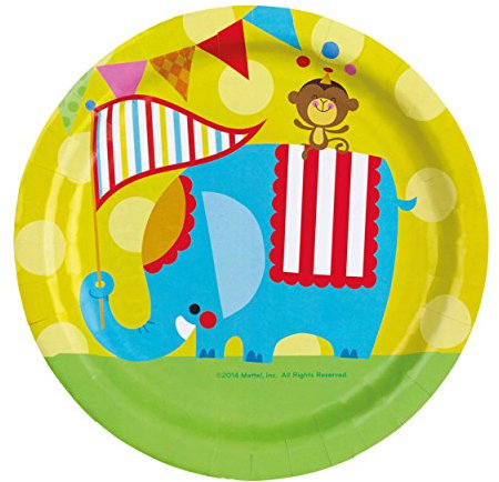 amscan Motivteller Circus Ø 23 cm Pappe 8 Stück
