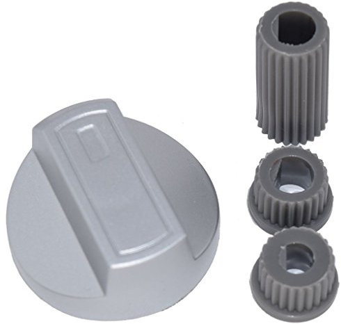 Ufixt Fits Candy, Cannon, Comet, Creda, Crosslee and Hoover Universal Cooker/Oven/Grill Control Knob And Adaptors Silver