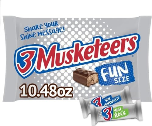 3 MUSKETEERS Candy Fun Size Chocolate Bars 10.48-Ounce Bag