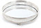 Bandeja de metal decorativa con espejo, estilo antiguo, ideal para colocar velas, plateada