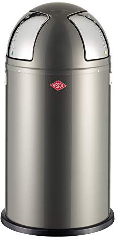 Wesco Push Two Tretabfalleimer, Edelstahl, 40 x 40 x 77,5 cm