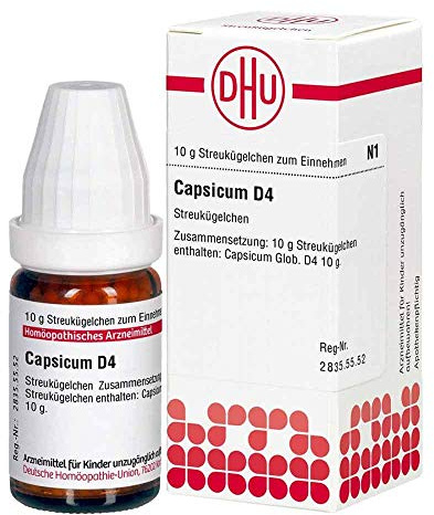 DHU Capsicum D4 Streukügelchen, 10 g Globuli