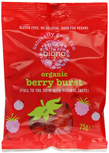 Biona Organic Fruit Burst 75g, Pack of 5 | 100% Organic Fruit Gummies, Gelatine Free, No Artificial Colours or Flavours, Gluten Free, Vegan
