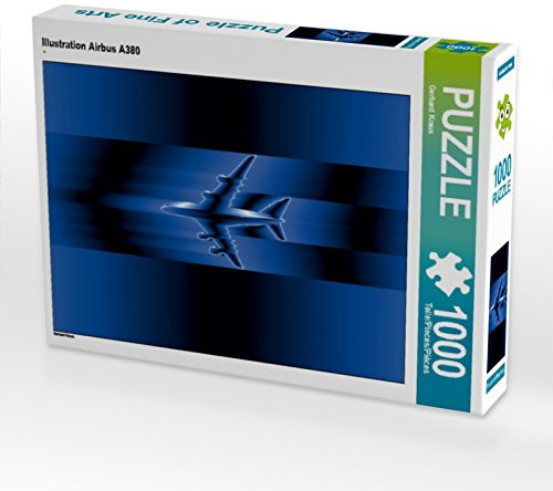 CALVENDO Puzzle Illustration Airbus A380 1000 Teile Puzzle quer | 1000 Teile Lege-Größe 64 x 48 cm Foto-Puzzle für glückliche Stunden