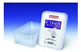 Caroline Plastic Tub with Lid 6pk 500ml - 2001