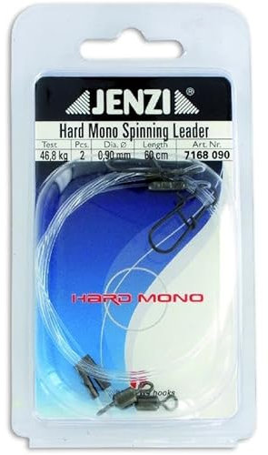 JENZI Hard Mono Spinnvorfach, Schnur 0,90mm, Länge 60cm.